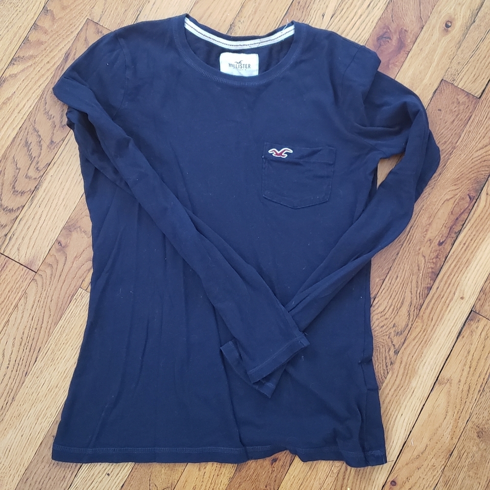 Women's small Hollister navy blue long sleeve shir